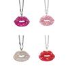 Elegant Lip Crystal Car Hanging Ornament Fashionable Rear Mirror Pendant Stylish Rear View Mirror Decors for Women