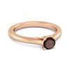 Solitaire Round Cut Garnet 925 Sterling Silver Rose Gold Vermeil Promise Ring