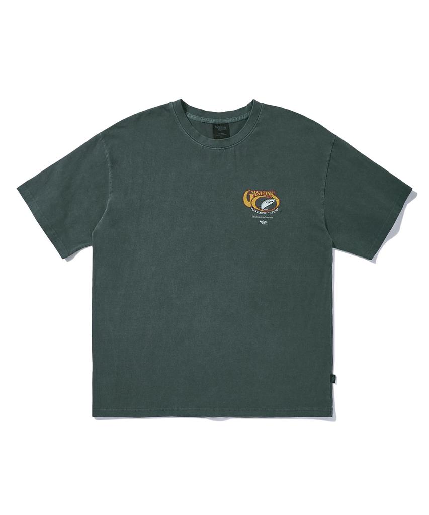 Peullukeu Gaston Lakeview Pigment Short Sleeve T-Shirt Blue Green Fst742