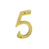 5 Brass Door Number