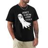 Dont Scare Me I Poop Easily Funny Halloween Ghost Pooping TShirt Graphic Shirts Korean Fashion Black T Shirts for Men