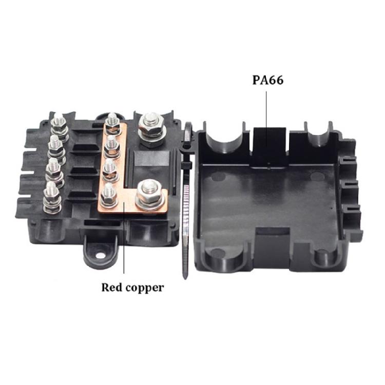 Fuses Holder Power Distribution Busbar Easy Installation Fuses Box for Car Boat 5 Ways Connection