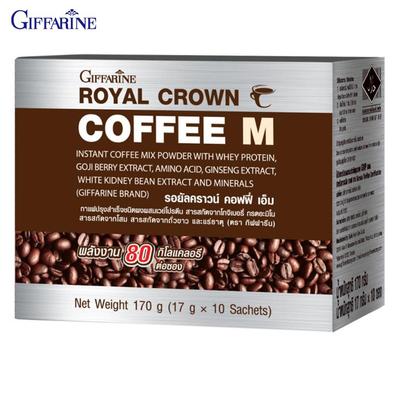 Giffarine Royal Crown Coffee M, Instantkaffee mit Molkenprotein, Goji-Beeren-Ginseng-Extrakt aus weißen Kidneybohnen, Aminosäure, 17 g x 10 Beutel 41211