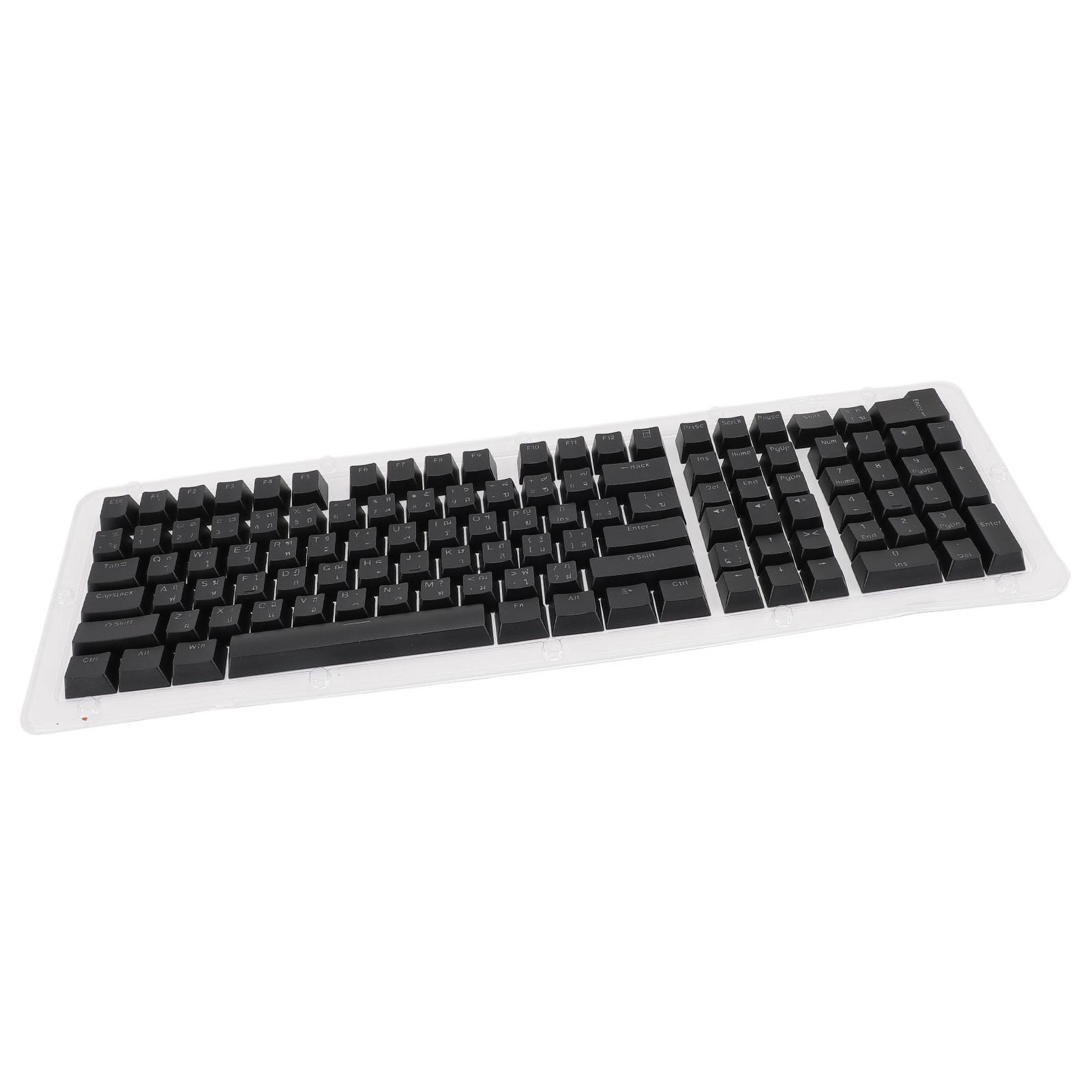 

Thai Keyboard Keycaps 113 Keys Minimalist Mechanical Keyboard Keycaps for 61 64 68 84 87 96 98 100 104 108 Keys Keyboards