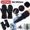 1-2Pairs Ski Mittens Waterproof Snow Gloves Windproof Cycling Gloves Motorcycle Gloves Cold Weather Gloves For Men and Women