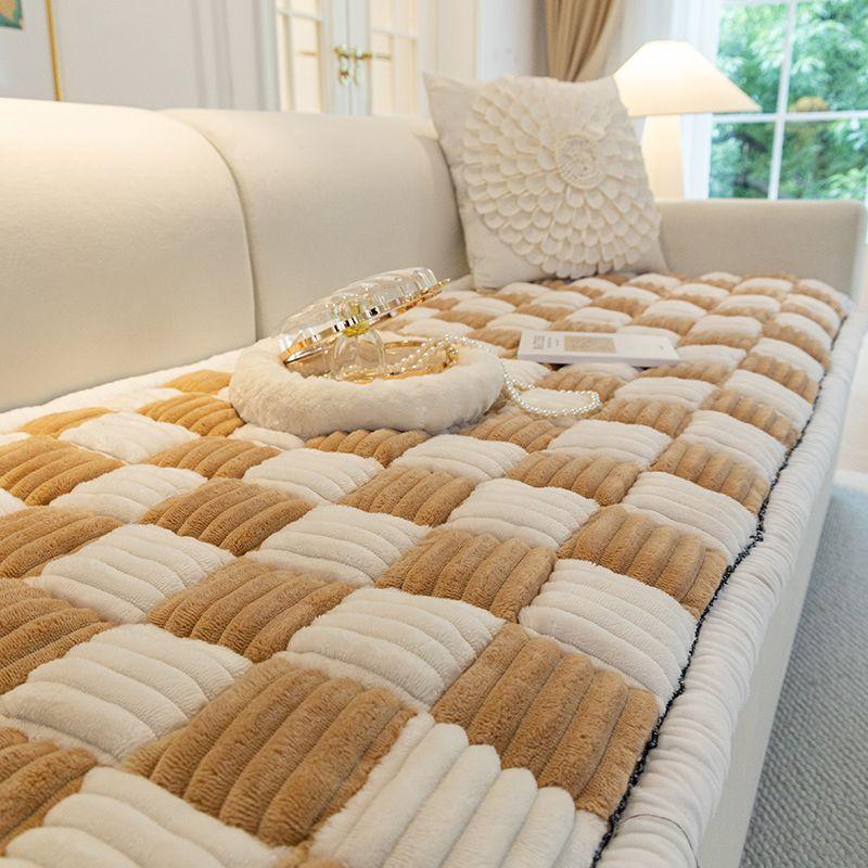 Foreign Trade Korean Hand-Spliced Steamed Bread Cushion Sofa Cushion Universal In All Seasons, High-End Thickened Solid Wood Living Room Seat Cushion