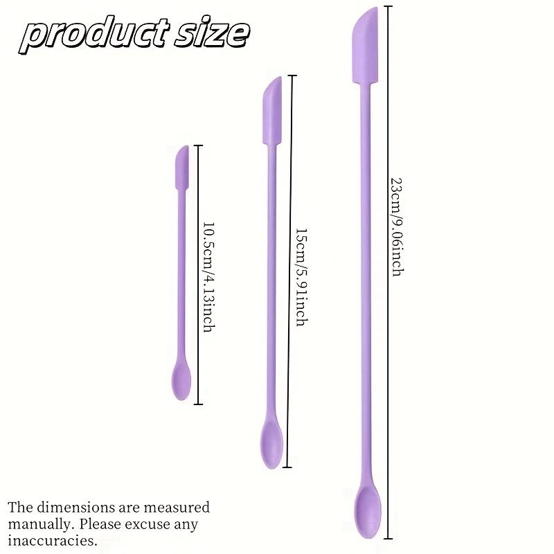 3 Pezzi Spatole in Silicone Riutilizzabili, Raschietti Ecologici per Barattoli Cosmetici, Portatili per Trucco Skincare, Strumento da Viaggio Facile da Pulire