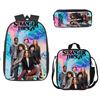 Stranger Things Schoolbag, Pencil Bag, Meal Bag To Map Z Three-Piece Large-Capacity Backpack Colorful