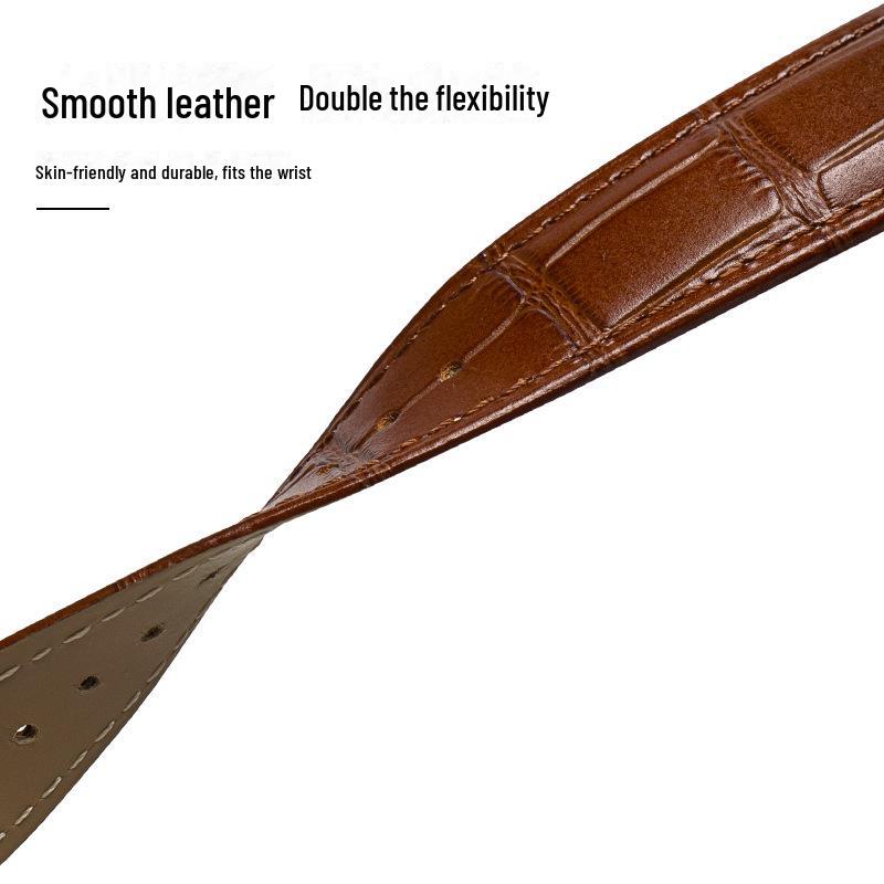 Blue Balloon Uhrenarmband aus echtem Leder für Damen und Herren, wasserdicht, hochwertiges Rindsleder, konvexe Oberfläche