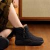 Snowboots Dames Winterenkellaarzen Dames Warme bontgevoerde laarsjes Verdikking Schoenen Platte sneakers met rits Outdoor laarsjes