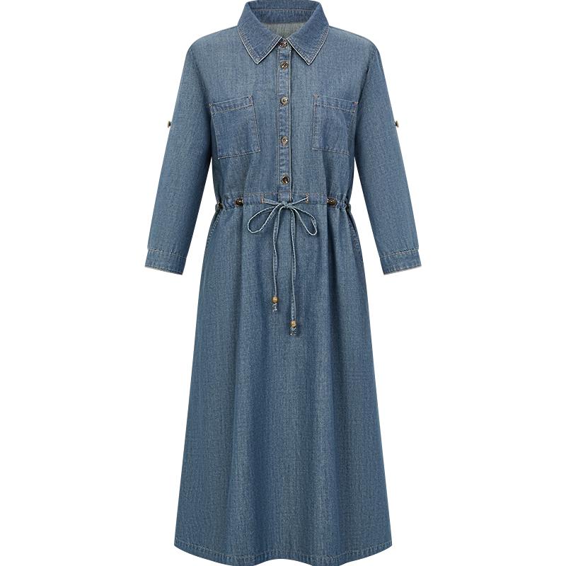 Betu 2026 Spring Slimming Denim Dress S