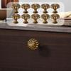 Kitchen Cabinet Knobs 10 Pieces Pumpkin Pull Knobs Zinc Alloy Antique Round Pulls For Closet Wardrobe Home Garage Bedroom Living