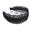Korean Vintage Lace Hair Hoop Hollow Elegant Lace Hairband Head Wrap Hair Accessories Anti Slip Women's Wide Headband Wash Face