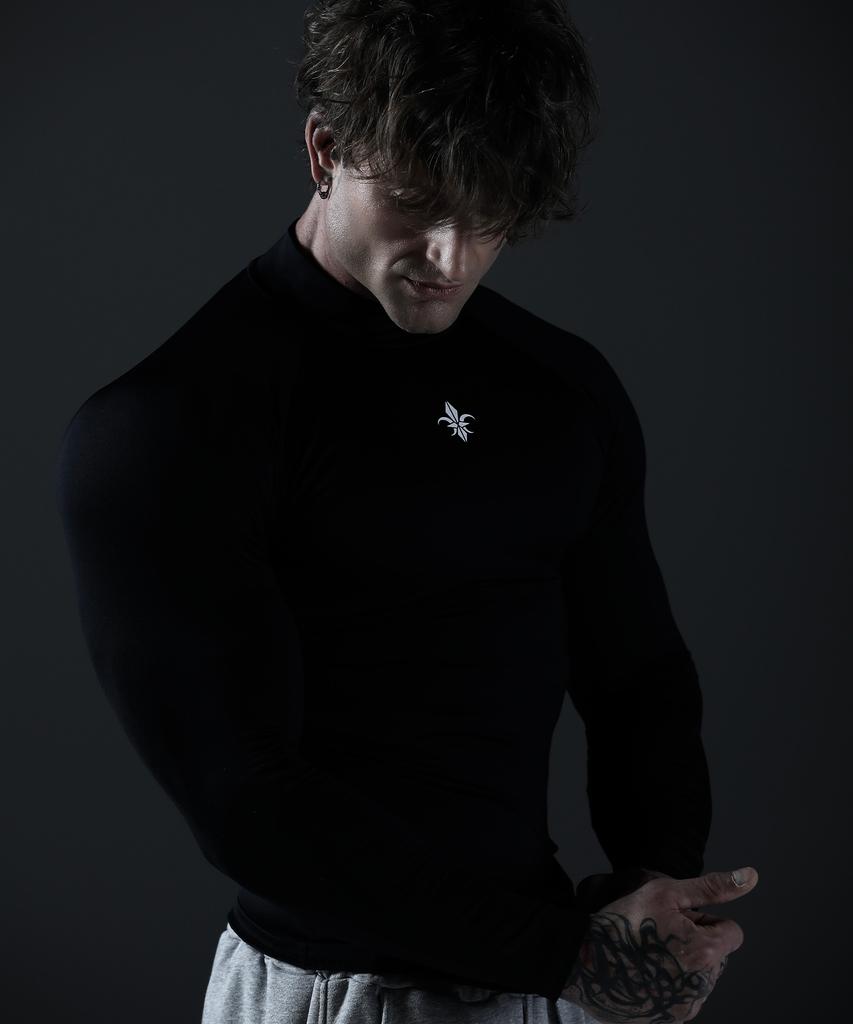 CARMID Compression Mock Neck Long Sleeve [Black]