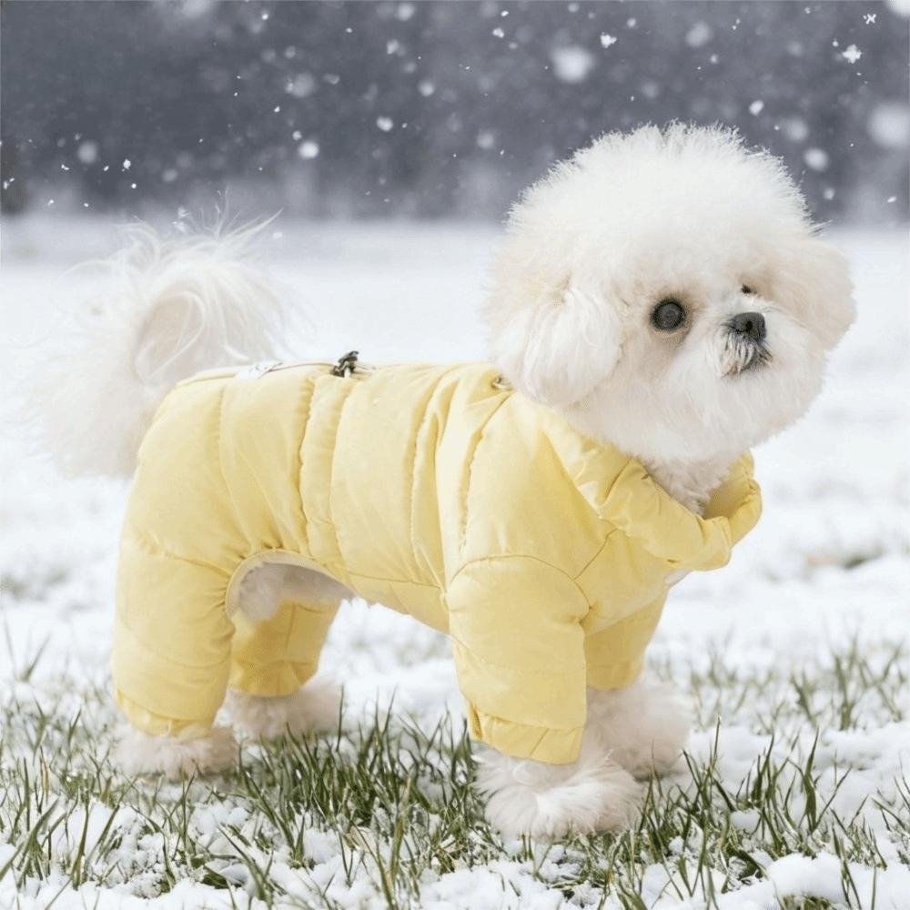 Padded Cotton Dog Jumpsuit Four Legs Design Puppy Down Jacket Warm Pet Coat For Dogs