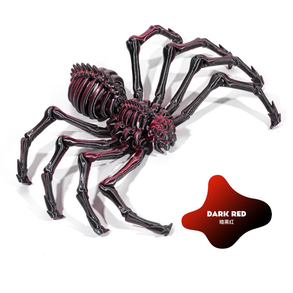 3D Printing Spider Animals Toy Realistic Colorful Spider Figurine Articulated Fidget Toy for Spider Lovers Halloween Home Decor