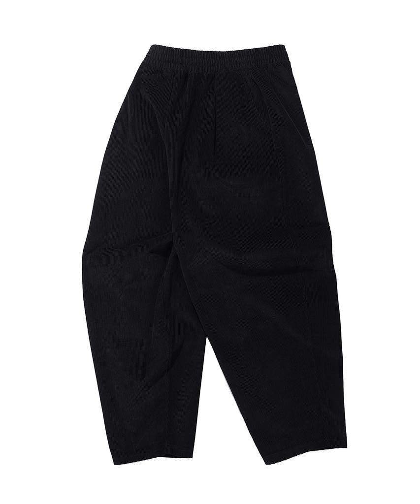 GAKKAI UNIONS One-Pleat Corduroy Balloon Pants Black
