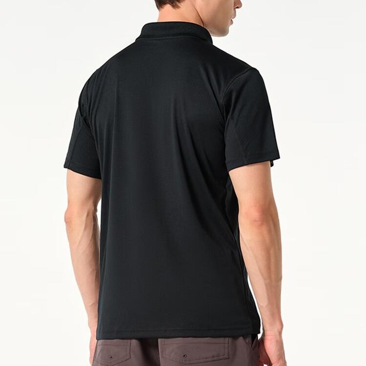 Columbia Solid Logo Knit Polo Short Sleeve T-Shirt Men tops Black AE6082-010