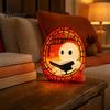Creative Resin Tabletop Sculpture Halloween Reading Ghost Decorative Lamp, Cute LED Night Light, Festive Party Booth Decoration Spooky Atmosphere Lamp