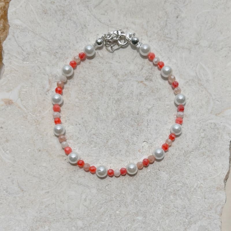 KIETIMOOR Orange Pearl Bracelet (silver925) Orange Pearl Silver Bracelet
