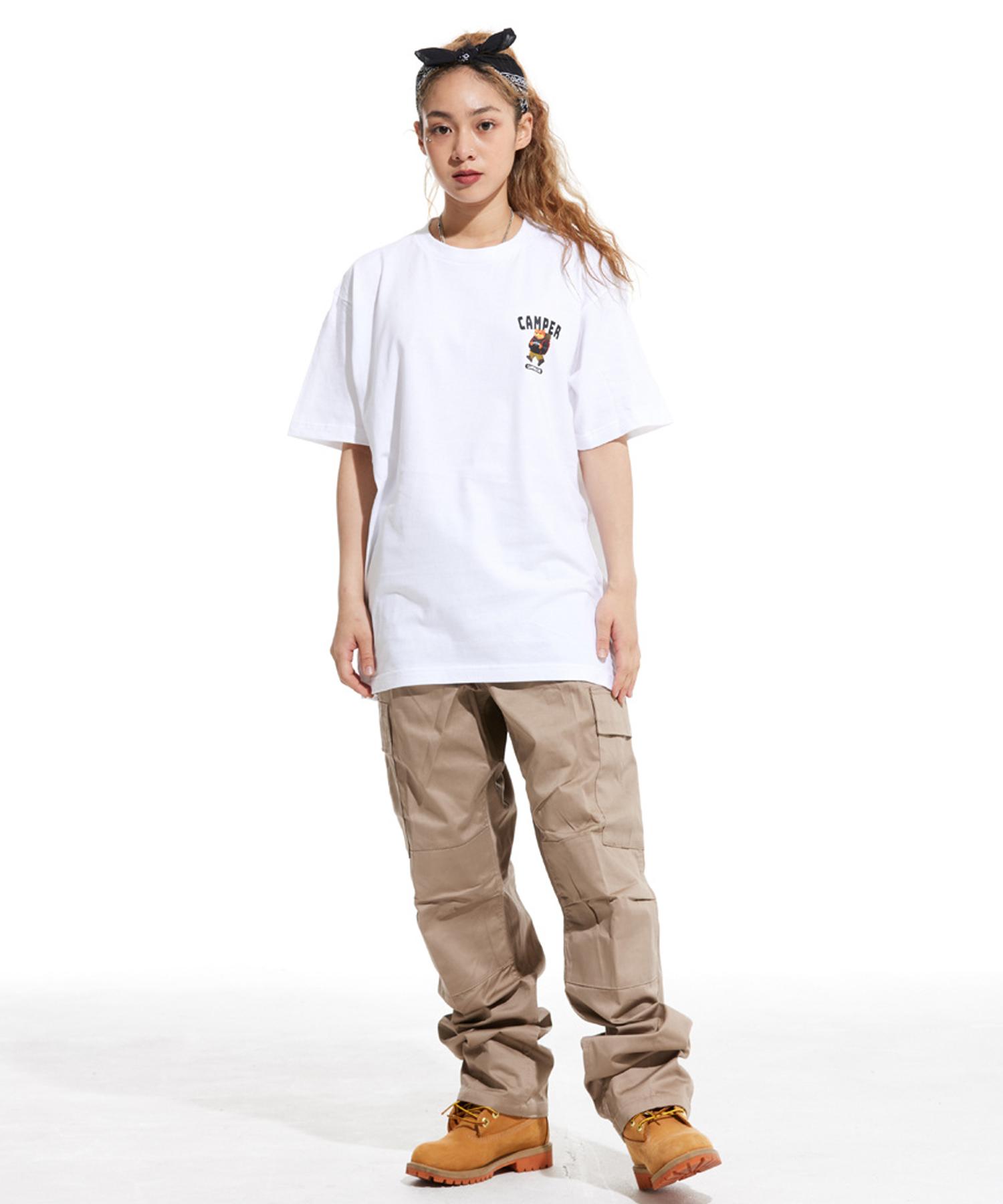 Cream Soda Lab Lab Camping Club Small Logo Short Sleeve T-Shirt White L