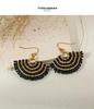 European Bohemian Ethnic Style Seed Bead Pendant Earrings Set: Temperament and Personality Niche Accessories