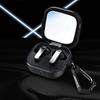 Premium Carbon Fiber Texture Protective Case for Samsung Galaxy Buds4/4pro Soft Rubber TPU Anti-drop Corner Cover+Metal Buckle
