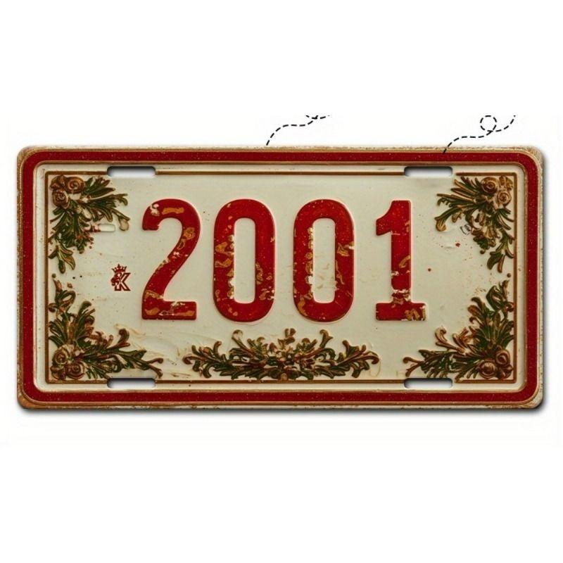 Motorcycle Souvenir License Plate, Metal Auto Wall Decor 15x30cm