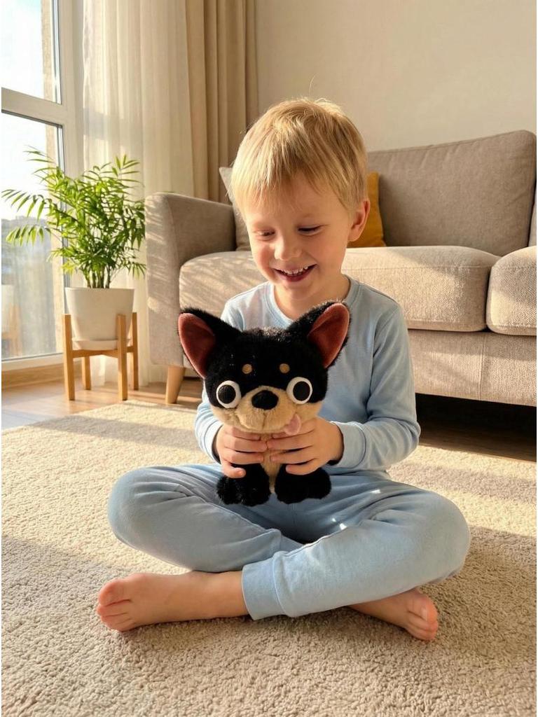 Evil Chihuahua Plush Doll - Creative Desktop Pet Ornament & Children's Birthday Gift