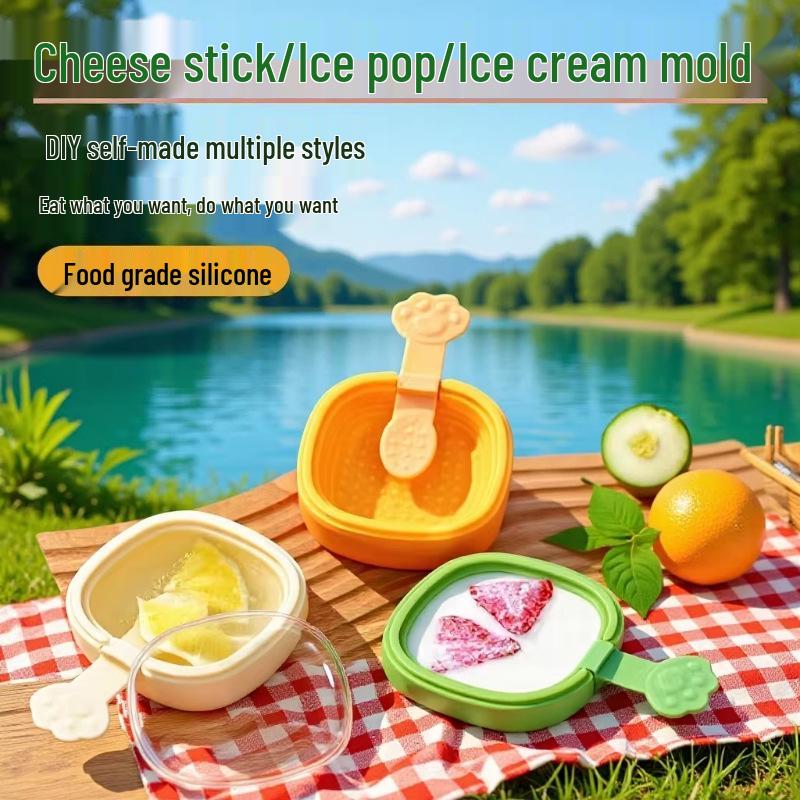 Cat Paw Silicone Popsicle Mold with Lid – DIY Ice Cream Maker for Home & Dorm Single-layer