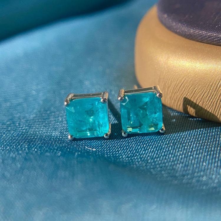 

Новые женские серьги INS Style Simple Low key Luxury Personality Earrings Hot Paraiba Earrings
