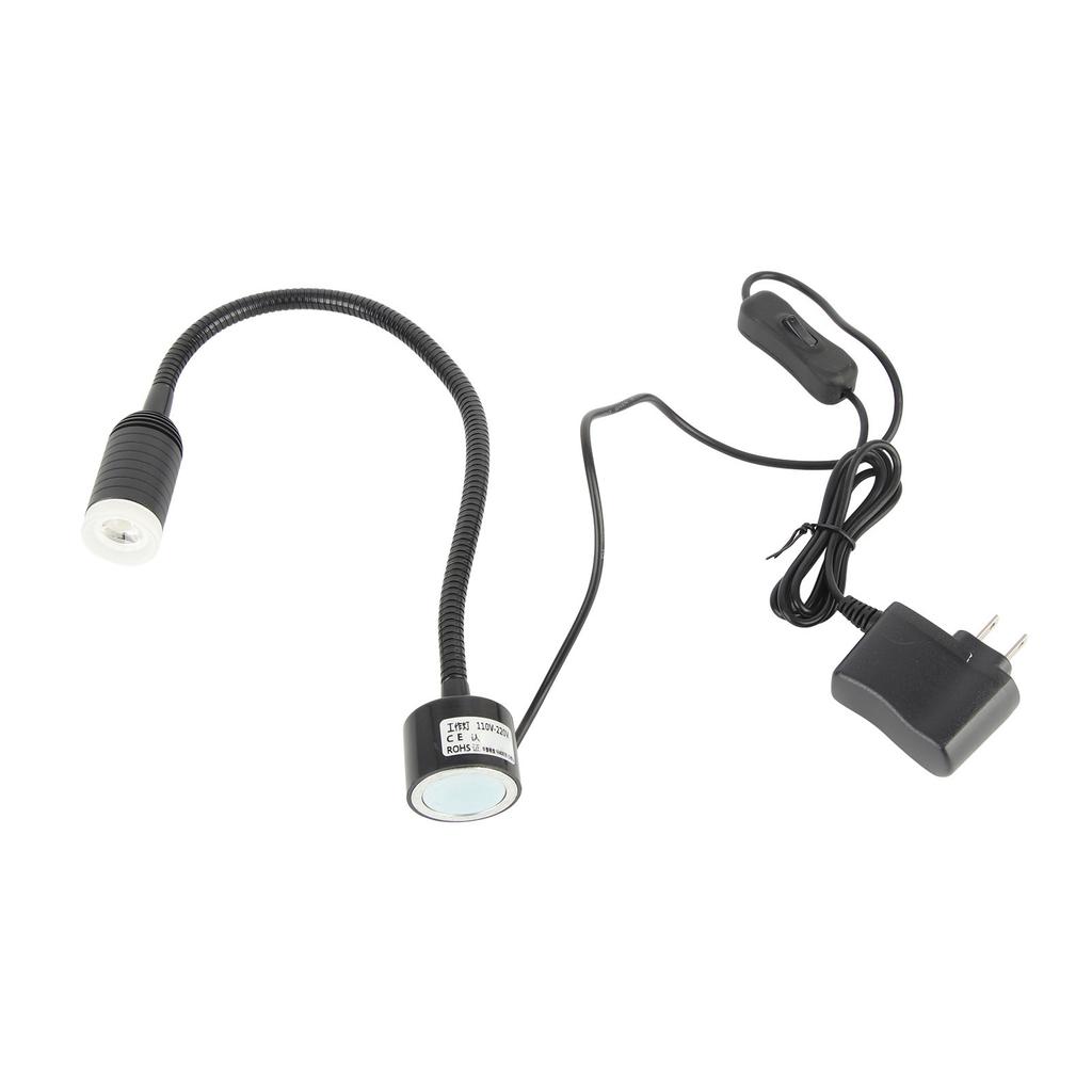 5W LED Arbeitsleuchte Verstellbarer Schwanenhals Nähmaschinenwartungsleuchte mit Magnetfuß US-Stecker