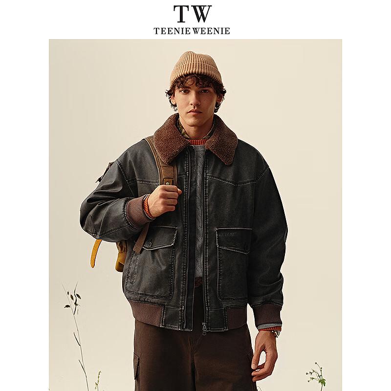 

Teenie Weenie Men s Retro Letter Embossed Workwear Jacket L