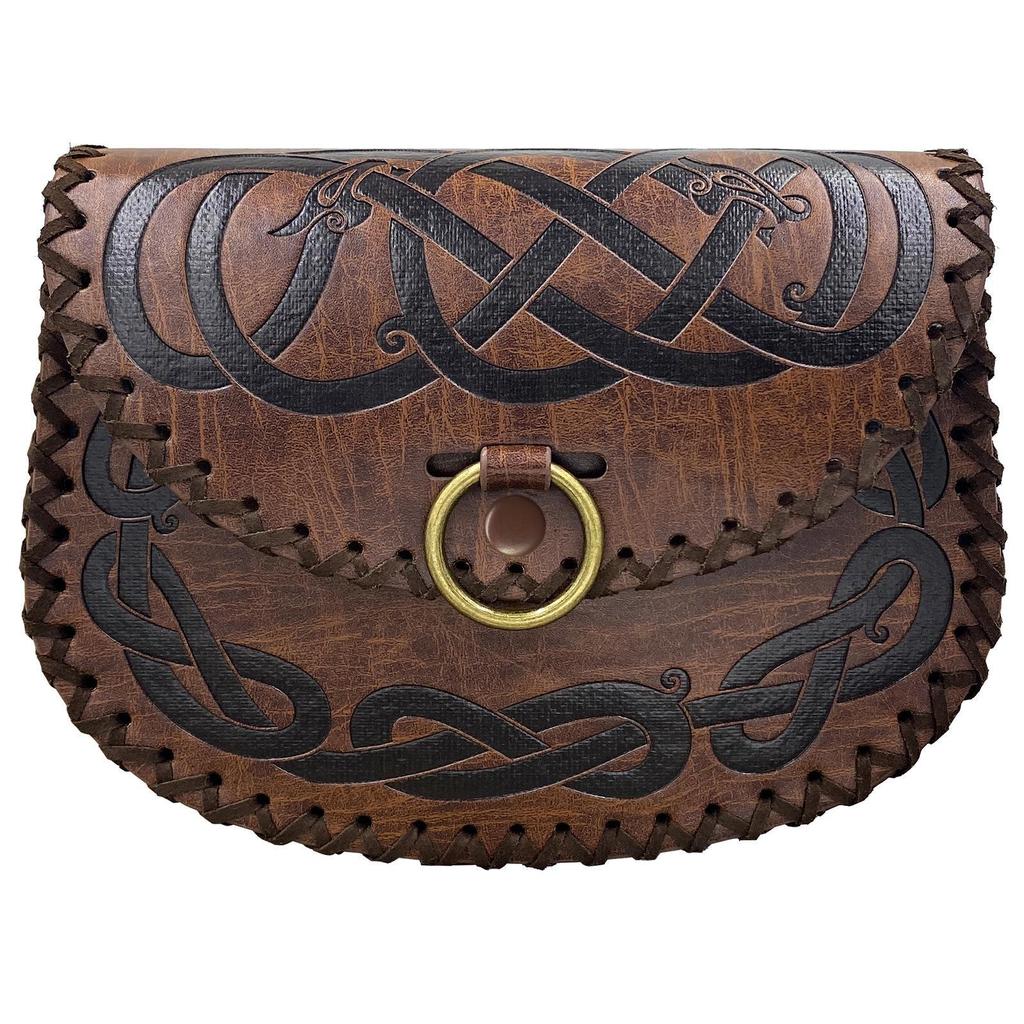 Bolsa de cintura estilo viking nórdico medieval - acessório de cosplay retrô