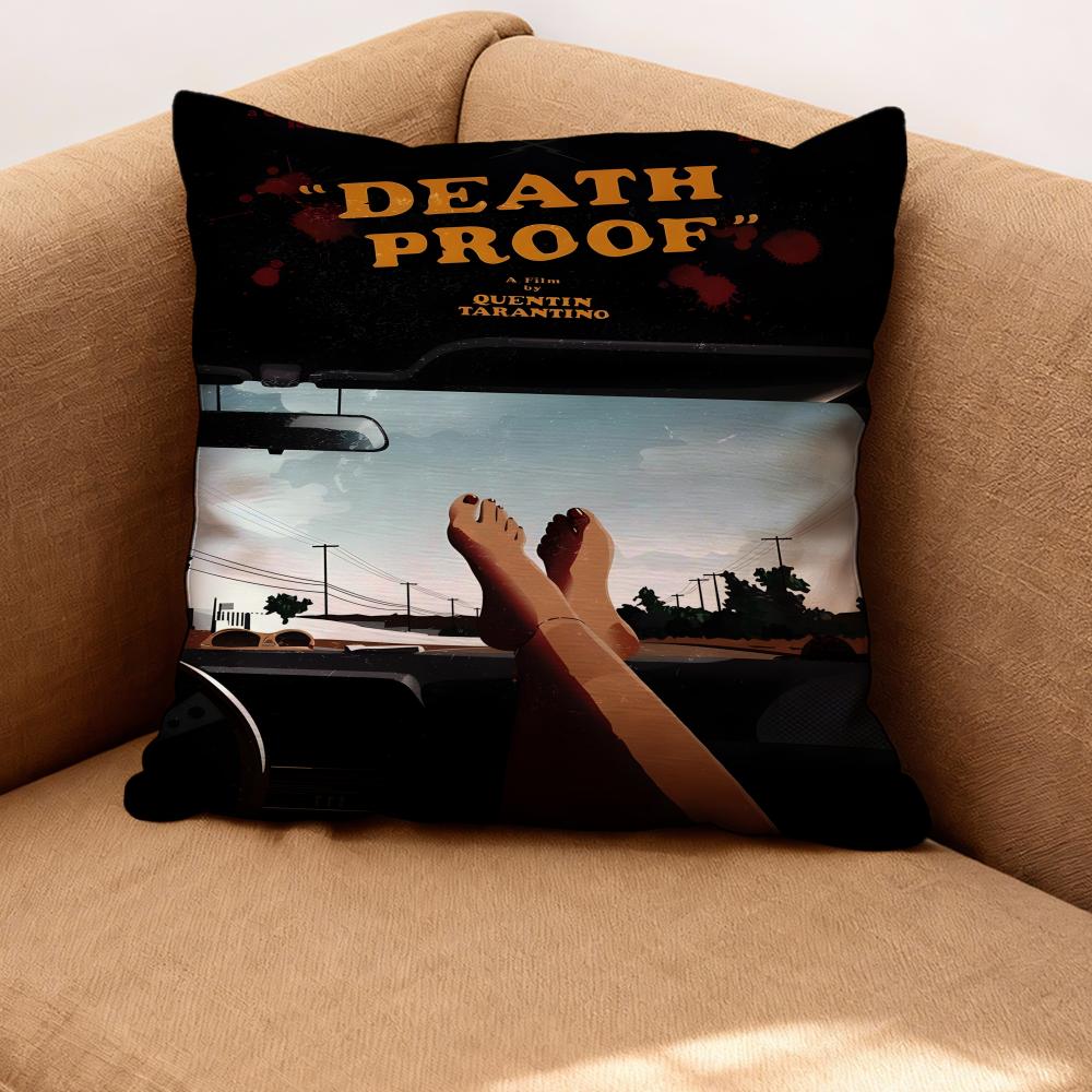 Movie D-Death Proof Cushion Cover Premium Comfort Reversible Pillow Cove -Two in One Design for Any Room & Car Interior