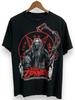 Rob Zombie 2010 USA Concert Tour Punk Hellbilly Deluxe Graphic T-Shirt for Men Black Band Tee with Skull Pentagram Design
