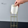 Elegant Ceramic Planter 1 Set Flower Pot Stylish Iron Frame Stand Plant For Office Flowerpot for Home Room Decoration