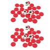 2 Sets Left Right Center Dice Game 16mm With 3 Dices 24 Chips for Family Nights Friends Gatherings Games Parties Red