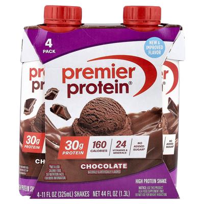 High Protein Shake, Chocolate, 4 Shakes, 325ml (11 Fl Oz) Each
