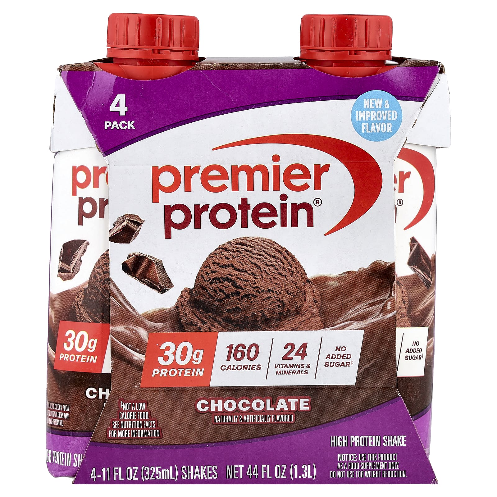 

Premier Protein, High Protein Shake, Chocolate, 4 Shakes, 325ml (11 fl oz) each