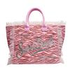 Straw Mat Beach Bag Fringed Handbag Canvas Denim Tote Bag Travel Versatile Large-capacity Handbag