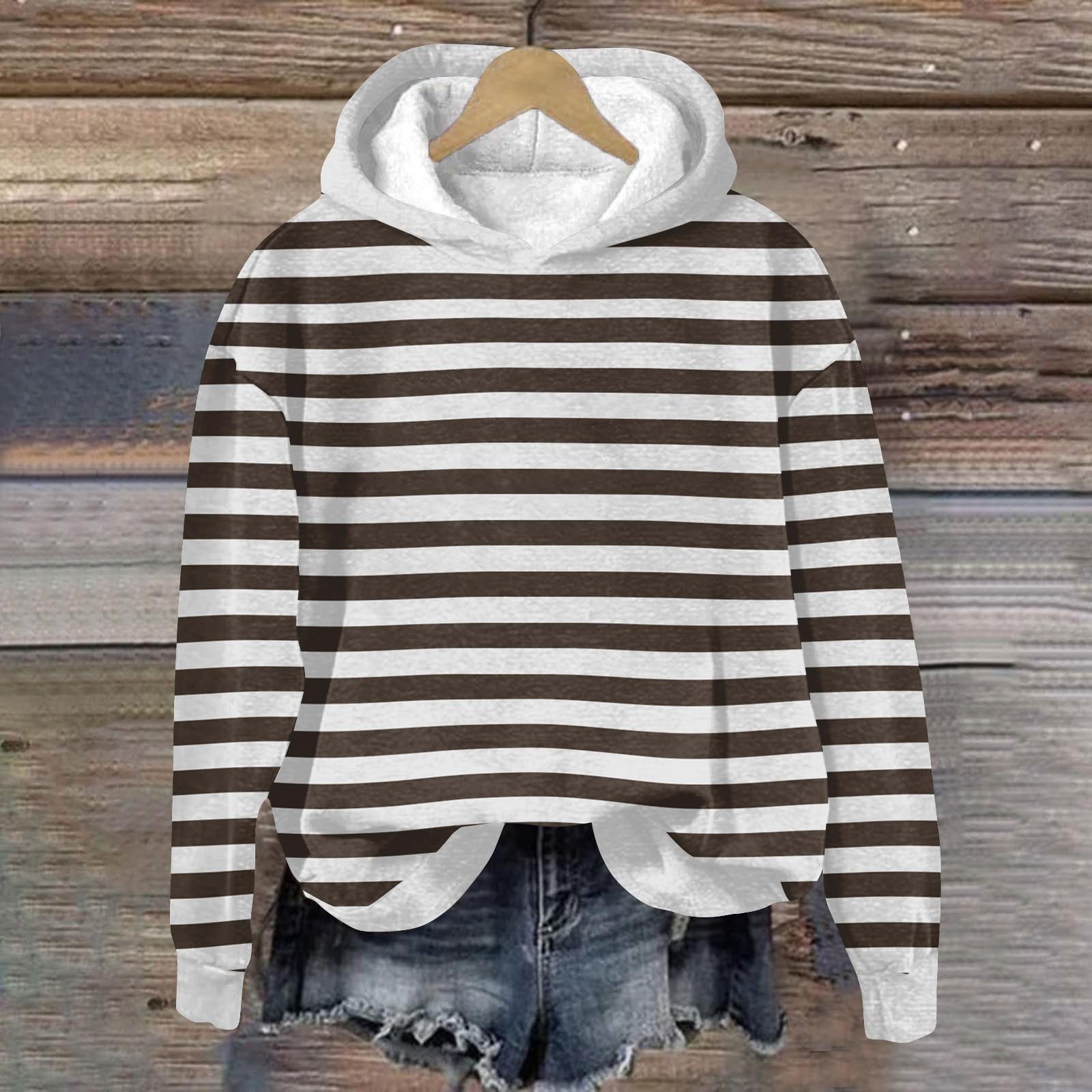 

Женская мода, повседневные универсальные повседневные толстовки, топы с длинными рукавами, толстовки L коричневый