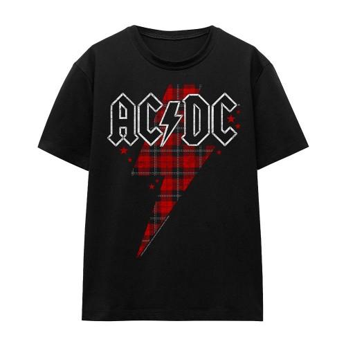AC/DC Unisex Adult Plaid Bolt T-Shirt