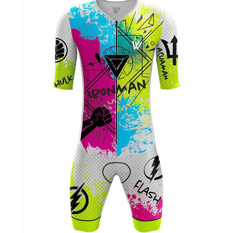 Mens Quick-Dry Triathlon Cycling Bodysuit Road Bike Racing Endurance Training