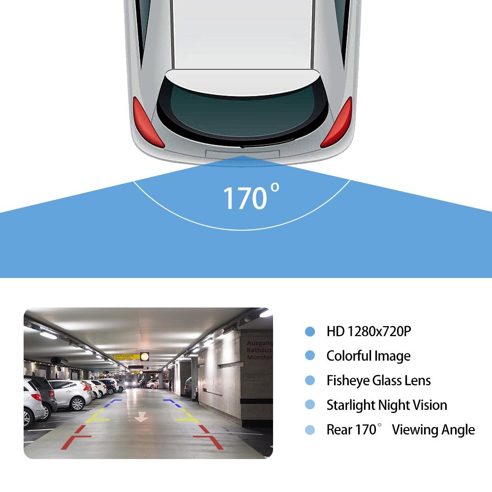 SonyCCD Parking Car Rear View Camera 12V Backup Reverse Fish Eyes Night Vision 170 Degree Angle HD Auto