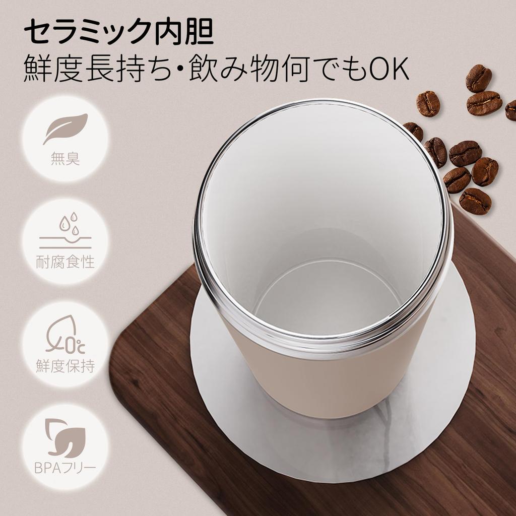 SKIASE Tumbler with Ceramic Water with Direct with Stainless Cold and Heat Coffee and Carbonated Drinks Easy to Popular for and Dark Pink Straw,