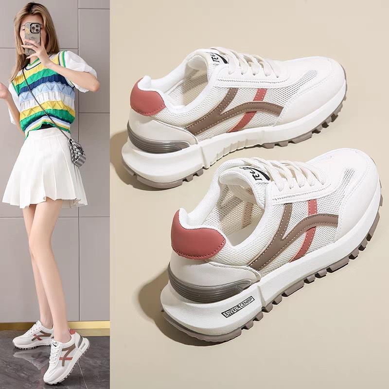2025 autumn new casual sports women's shoes soft sole versatile fashion flat running shoes student shoes dad shoes women