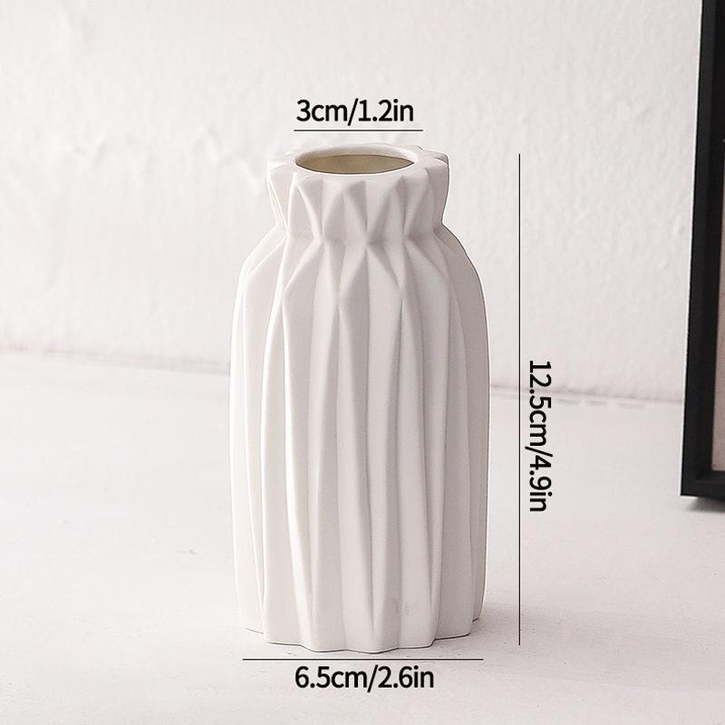 White Ceramic Vases Nordic Decorative Vasen Ornaments Home Living Room Decor Flower Arrangements Sketching Props Desktop Decor