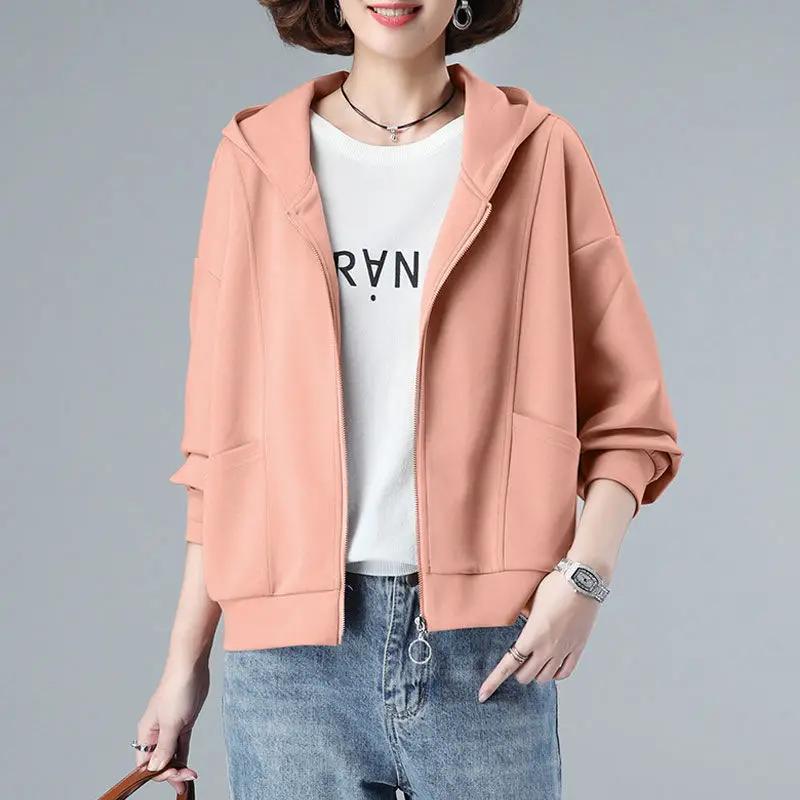 Приталенная универсальная толстовка с капюшоном, короткая куртка, новая осенняя, свободная L