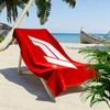 Red Beach Towel with Logo Design A Must-have Beach Towel for Beach Travel
